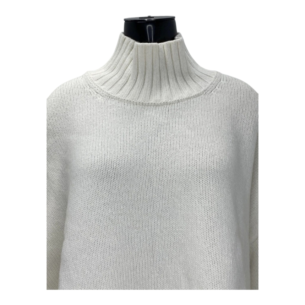 Barbour Womens Sweater Cloud White Size 12 Serena High Neck Jumper Pullover - Picture 2 of 16